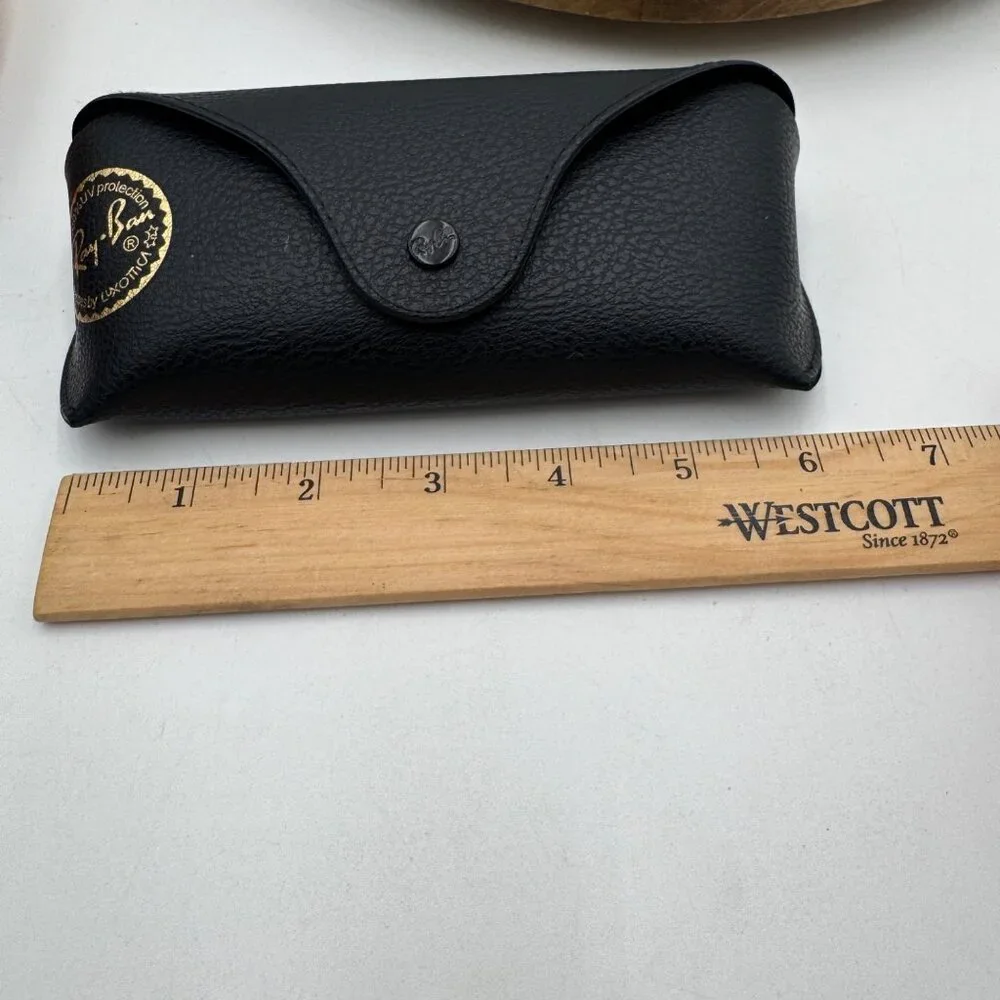 Ray ban Leather Pouch Universal Soft Sunglasses Case Black
